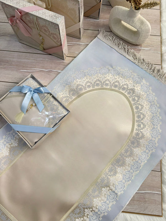 بكج سجادة صلاة ستان ومسبحه لولو-- satan prayer mat with tasbih