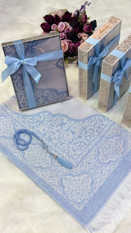 سجادة صلاة تفتا تركي مع مسبحة لؤلؤ – بكج أنيق