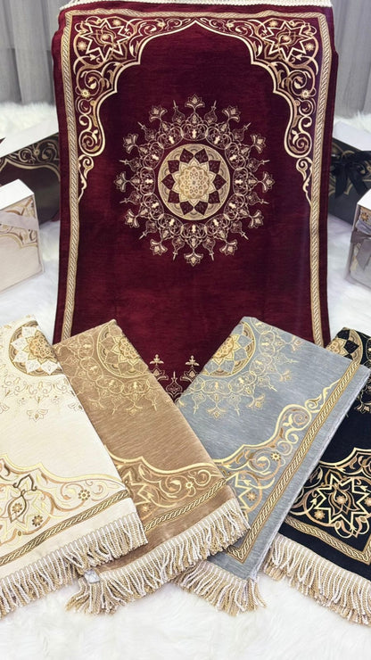 بكج سجادة صلاة عثماني مع مسبحة – هدية أنيقة