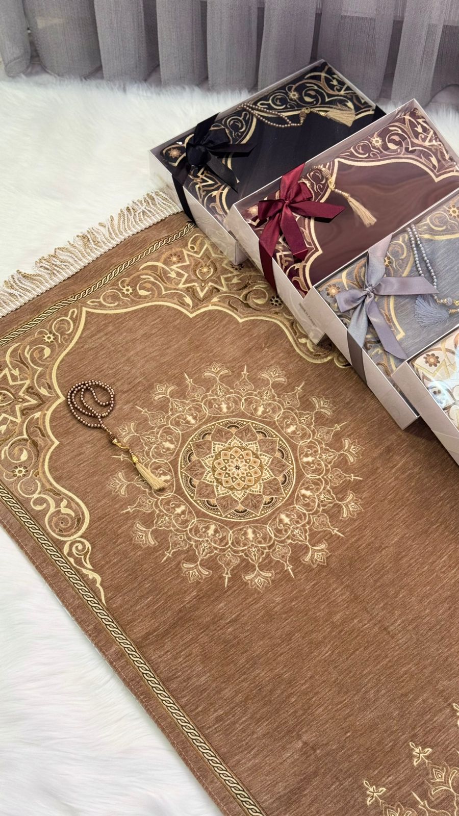 بكج سجادة صلاة عثماني مع مسبحة – هدية أنيقة